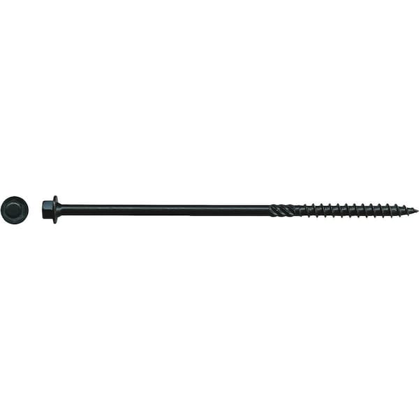 Big Timber No. 14 x 6 In. Black Log Structure Screw, 25PK BL146-25 - main